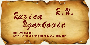 Ružica Ugarković vizit kartica